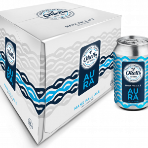 A box of Okell’s Aura Manx Pale Ale