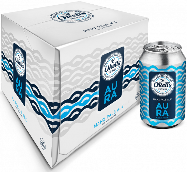 A box of Okell’s Aura Manx Pale Ale