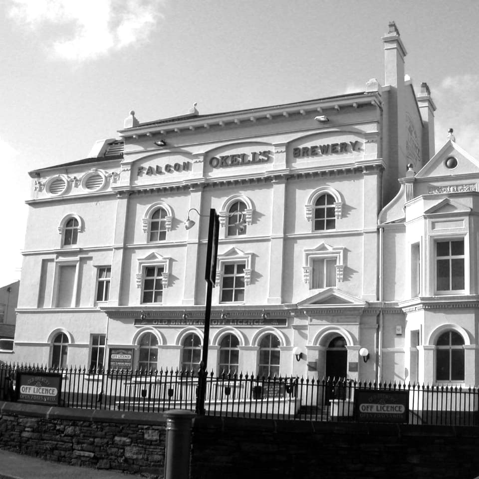 Old photo of the Falcon Okell's Brewery