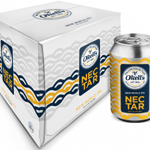 A box of Okell’s Nectar New World IPA