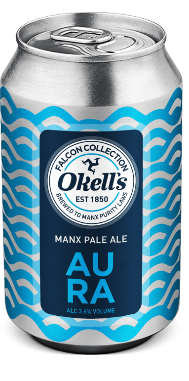 A single can of Okell's Aura Manx Pale Ale