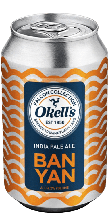 A single can of Okell's Banyan India Pale Ale